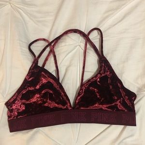 VS PINK velvet bralette